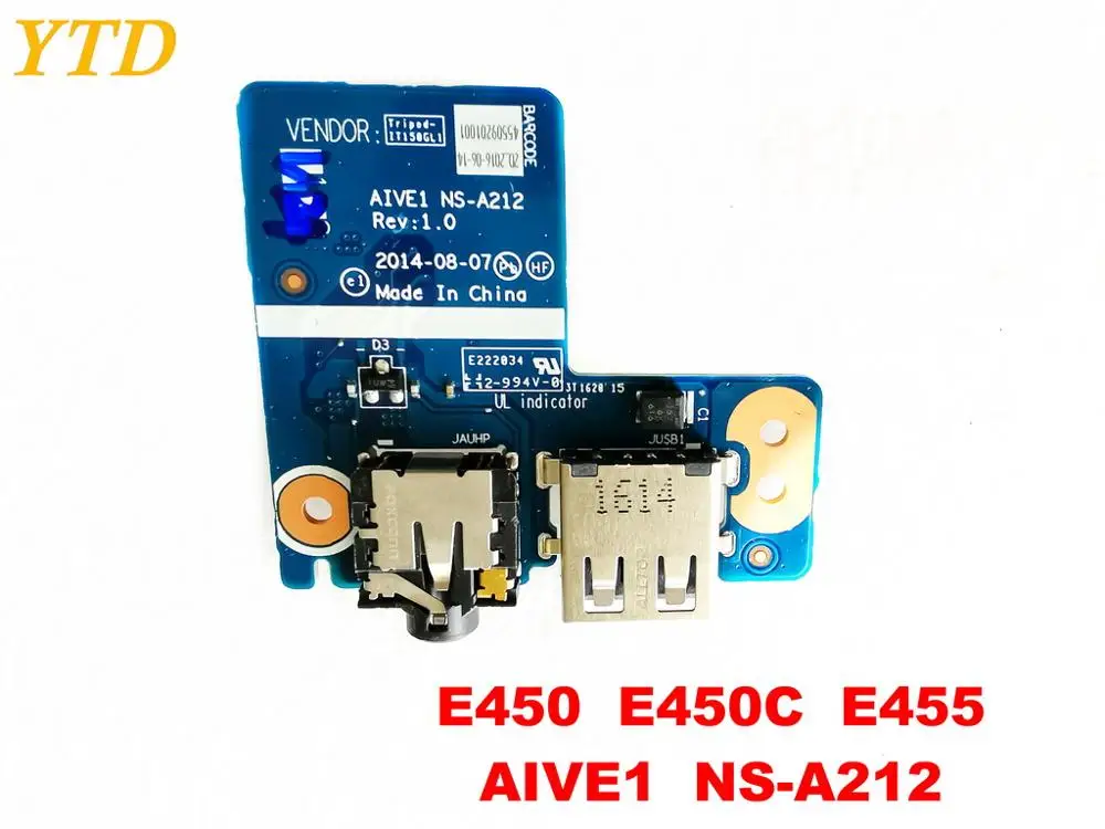 Оригинальный Для lenovo E450 E450C E455 USB плата аудио AIVE1 NS A212 испытанное хорошее