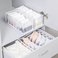 underwear bra storage bag drawer foldable storage box home wardrobe clothes organizer red transparent bedroom drawer organizer