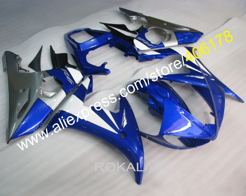Корпус для Yamaha 2003 2004 YZF-R6 03 04 YZFR6 YZF R6 YZF600 синий белый серый комплект обтекателей