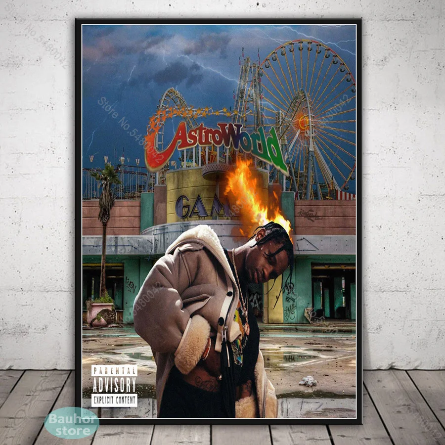 Плакат Тревиса Скотта музыкальная звезда родео астромир Обложка альбома Rapper