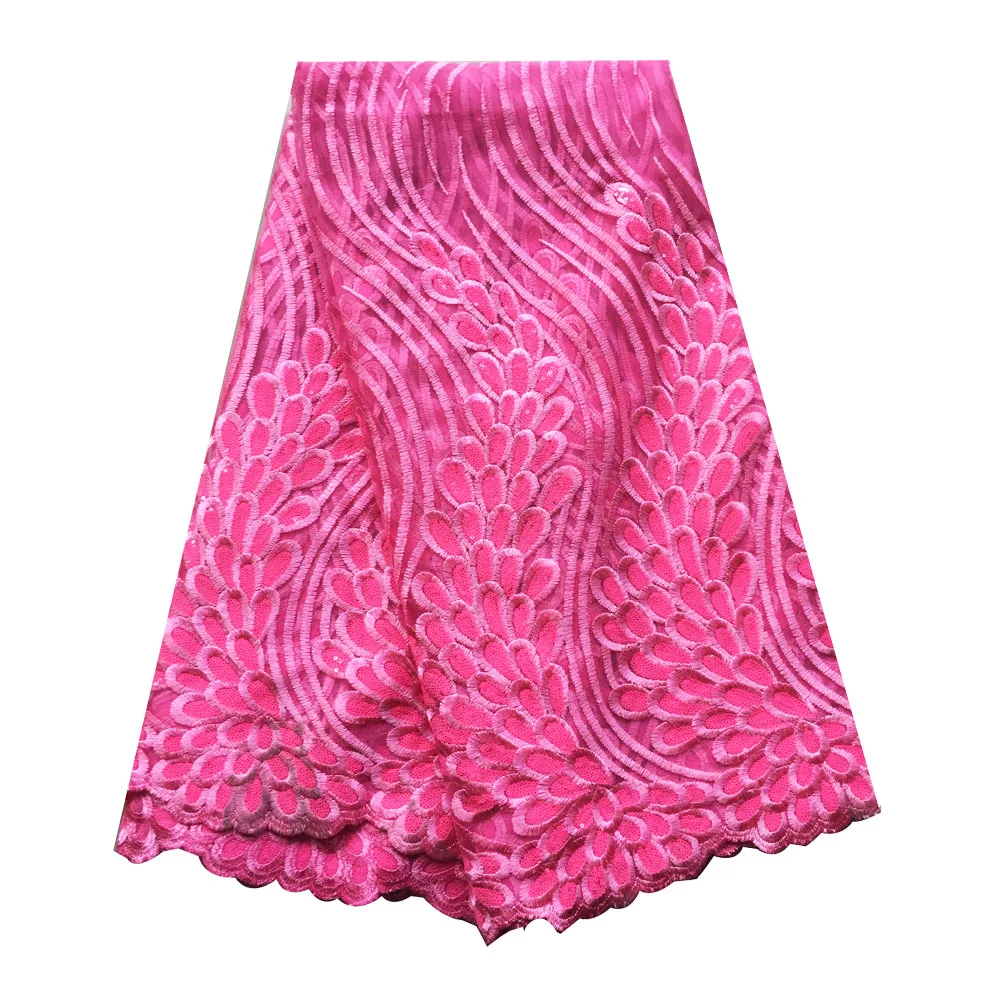 Кружевная ткань с пайетками Африканский французский тюль кружевная высокого