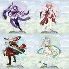 Горячая аниме Genshin Impact Raiden Shogun Косплей акриловая фигурка Eula kaedeхара Kazuha стенд модельная пластина стол Декор подарок для мужчины