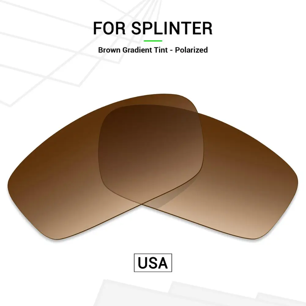 

Поляризованные Сменные линзы Mryok (из США) для солнцезащитных очков Oakley Splinter с коричневым градиентом