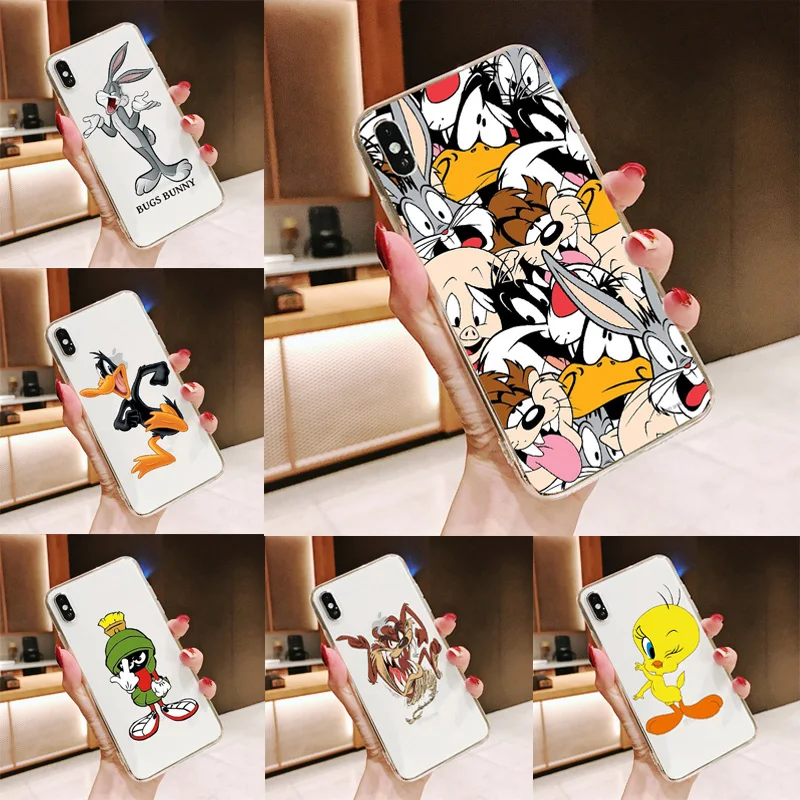 Мягкий чехол для телефона Bugs Bunny TweetyBird Daffy Duck Looney Twines iphone X 11Pro MAX XR XSMAX 7 8 6 6S Plus 5 SE 10 |
