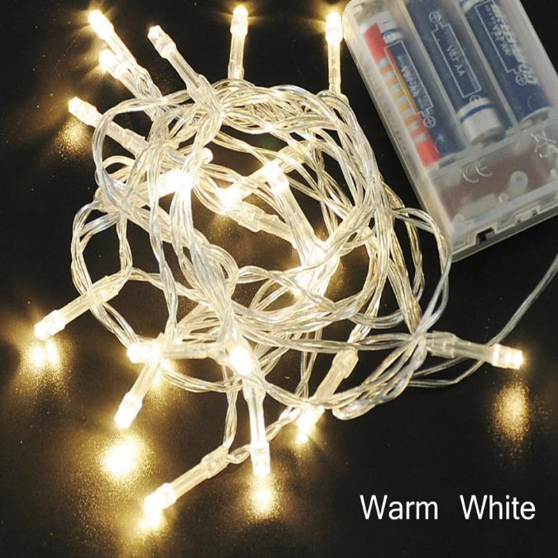 Мини гирлянда 4 м на батарейках 40 светодиодов 9 цветов|string light switch|string lights outsidelight bulb