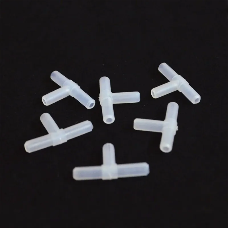 4mm Plastic T Shape Tee 3 Way Hose Joints Fish Tank Aquarium Air Pump Tubing Connectors Accessories Supplies | Дом и сад