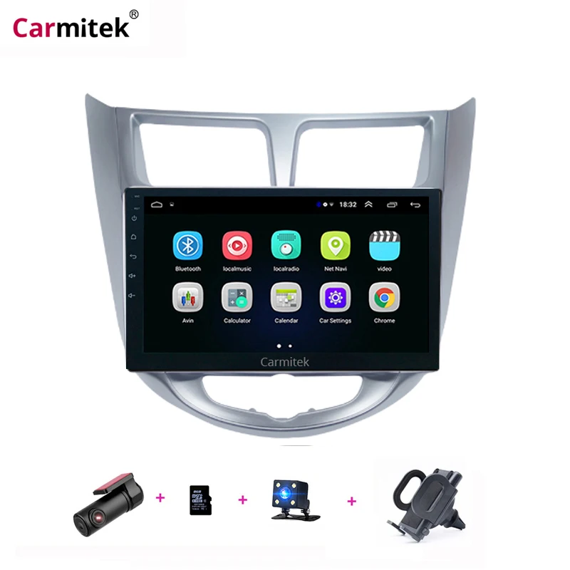 Автомагнитола на Android 8 1 мультимедийный видеоплеер с GPS навигацией для Hyundai Solaris