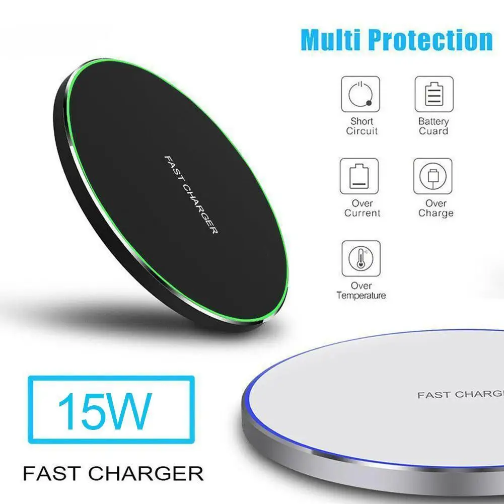 

15W Wireless Charger Portable Qi Wireless Charging and Series Samsung Suitable Smartphones Other Galaxy For iPhone 8/XS Boa T9U2
