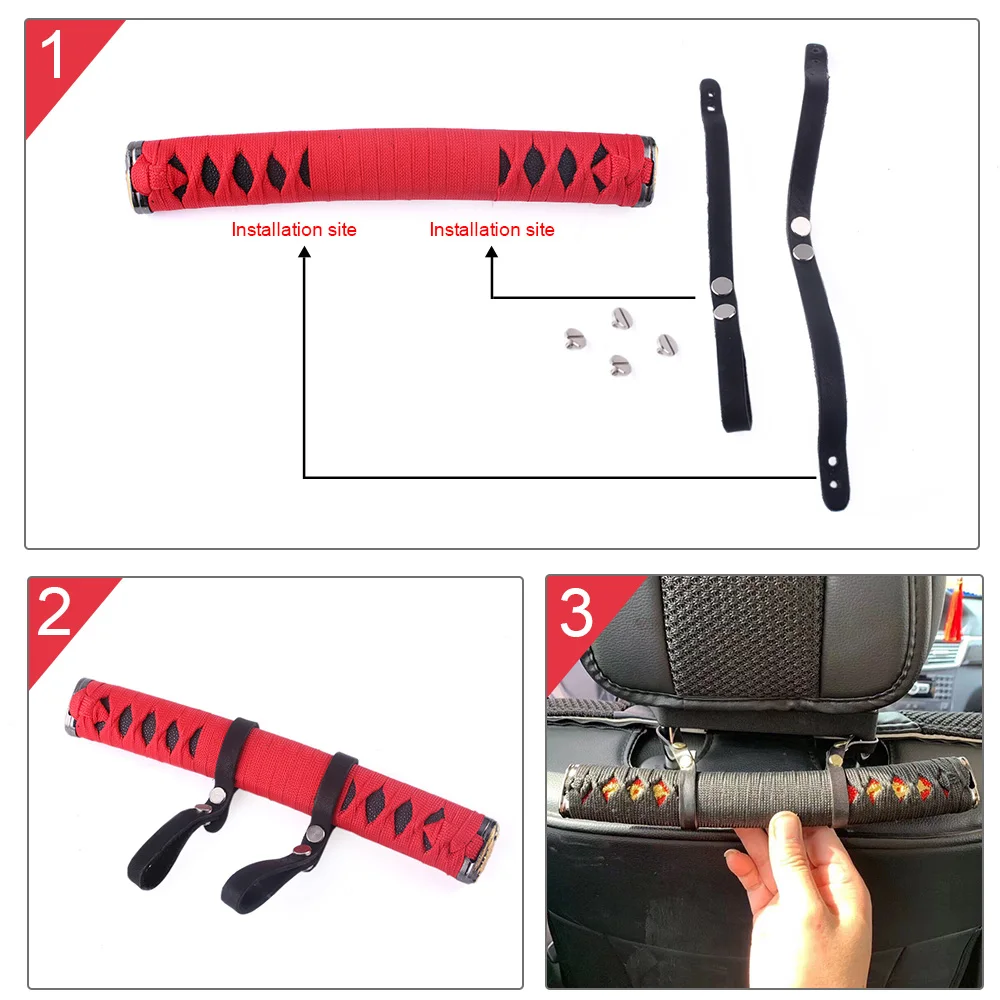 JDM меч самурая Ручка Стиль мульти функциональный для заднего сидения автомобиля