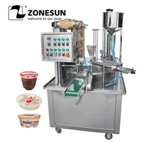 zonesun full auto zs gf900i kcup rotary food water cup liquid filling and sealing machinery food beverage filling machine