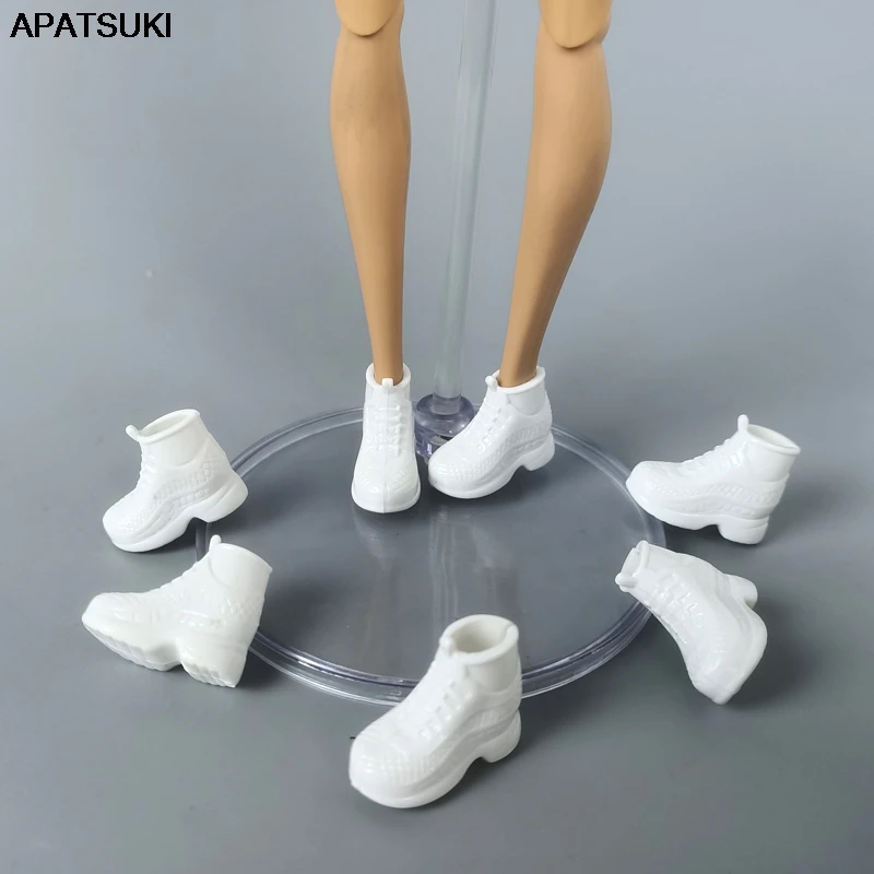 

5pair/lots Random Color Sports Shoes For Barbie Doll High Heeled Boots Casual Wear Shoes For 1/6 BJD Doll Accessories Kid Toy