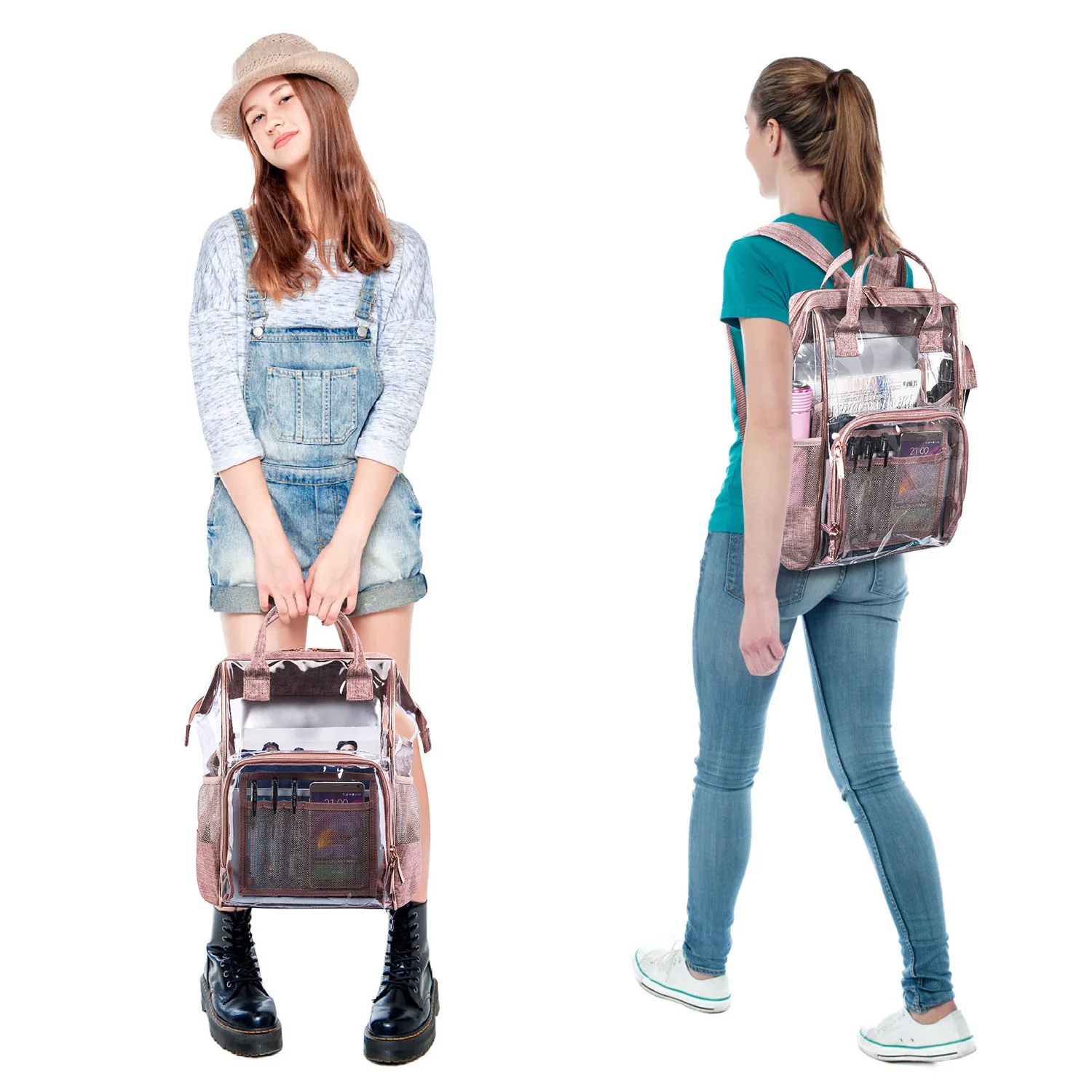 

LXFZQ School Bag School Bags PVS Backpack School Transparent Backpack For Girl Sport Children Bag Mochila Escolar