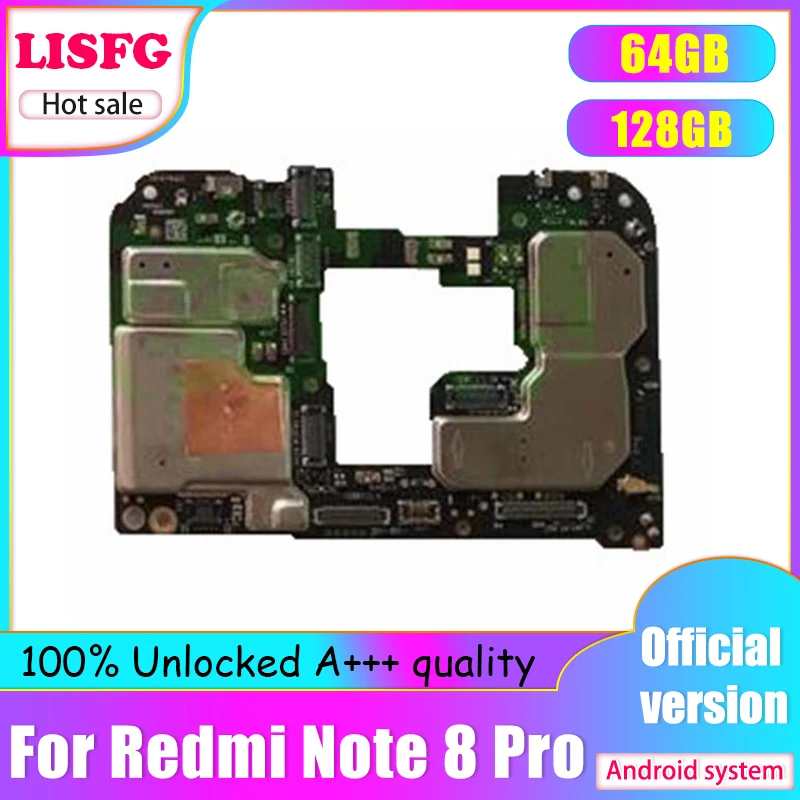 Материнская плата для Xiaomi Redmi Note 8 Pro оригинальная материнская 64 Гб 128 ПЗУ Hongmi