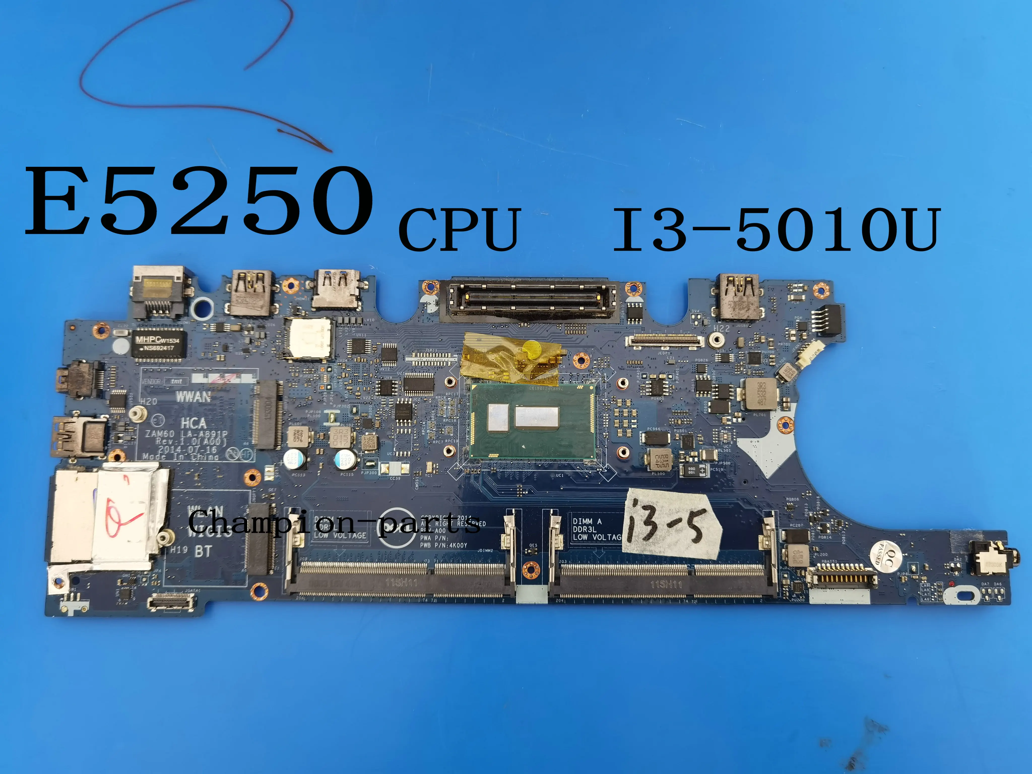 

Быстрая доставка, модель ZAM60 LA-A891P G2YCV C82TW для ноутбука DELL Latitude E5250, материнская плата с центральным процессором