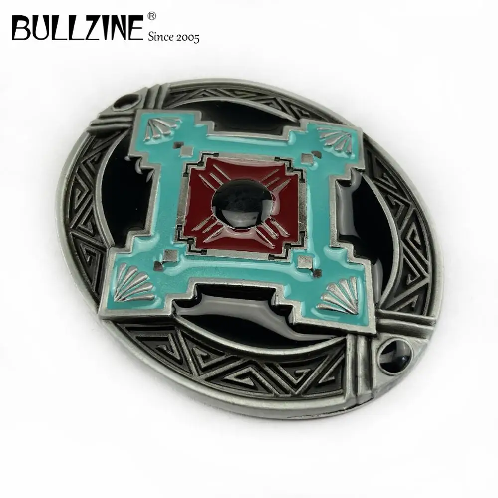 Пряжка для ремня Bullzine с оловянной отделкой в западном стиле стандартная шириной 4