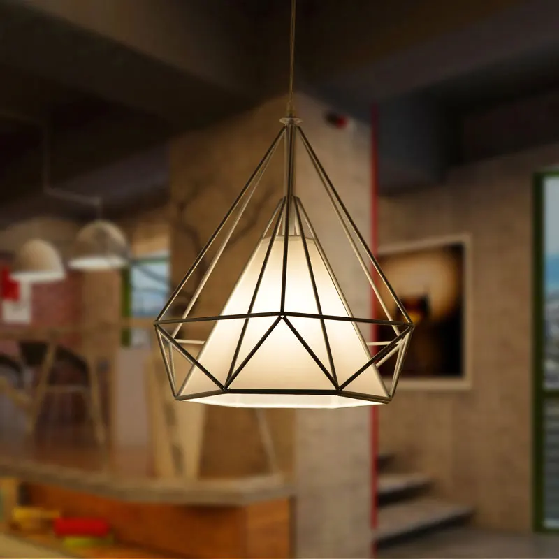 

E27 Pendant Lamp Iron Pendant Light Scandinavian Living Room Minimalist Black Bedroom Parlor Pendant Light Fashion