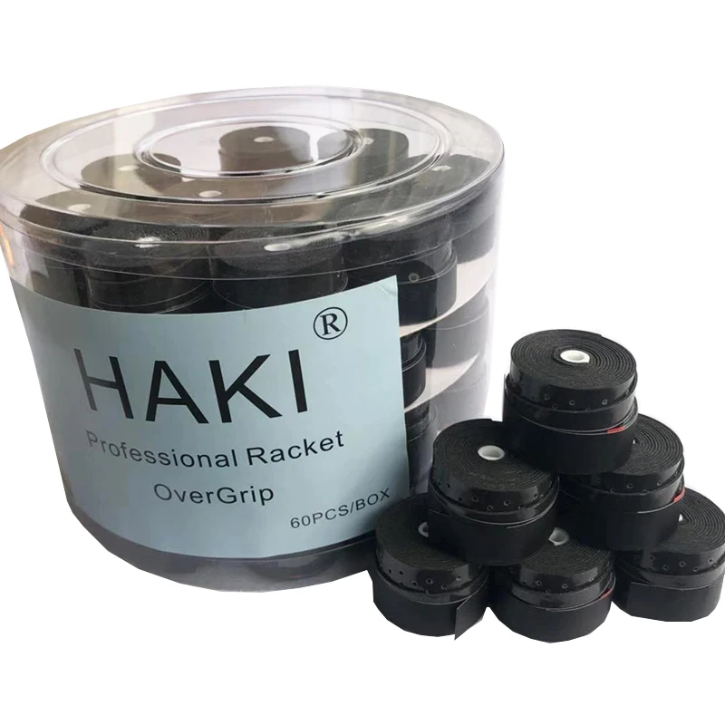 10 шт. HAKI черные липкие теннисные ручки Overgrip перфорированные технические ракетки