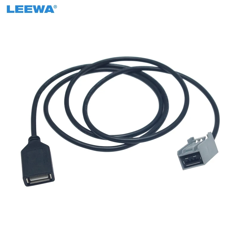 LEEWA 10 шт. автомобильный аудио радио AUX USB кабель женский порт удлинитель адаптер