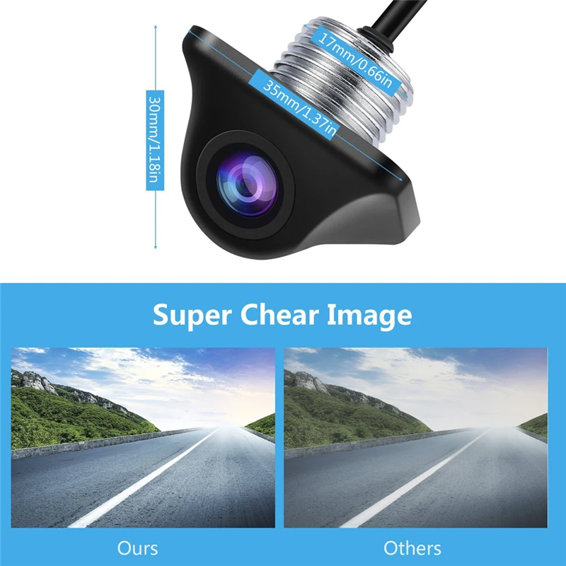 YuanTing 170 градусов Широкоугольный CCD HD Автомобильная фронтальная камера заднего