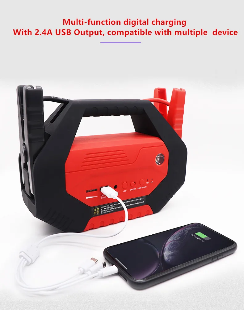 $84.63 OBDIICAT-TM39 A+++ High Power Starter jump starter 12V/24V Emergency Booster starting device Auto start Battery Power Bank