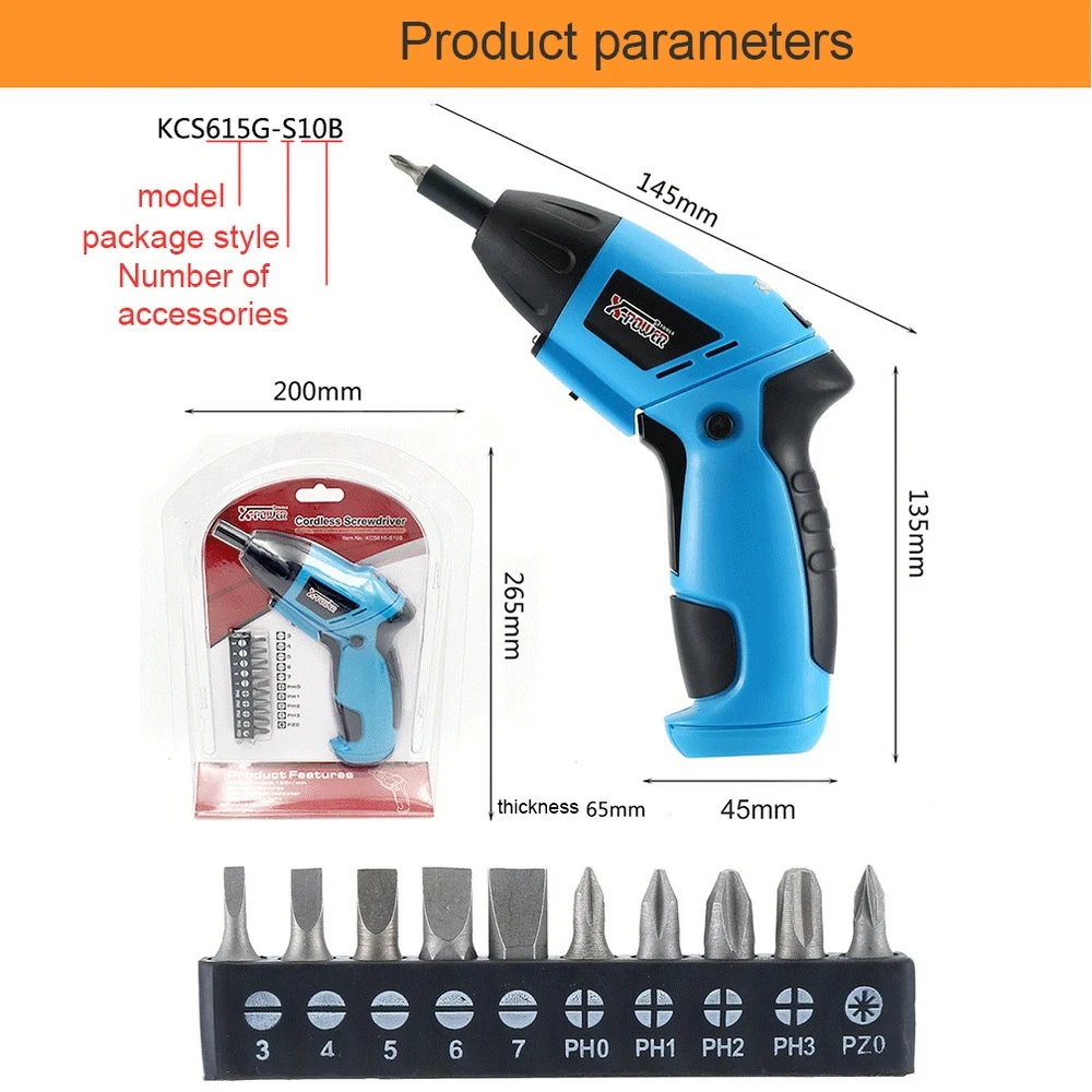 Аккумуляторная дрель 3 6 В электрическая отвертка ручная электроинструменты с 10