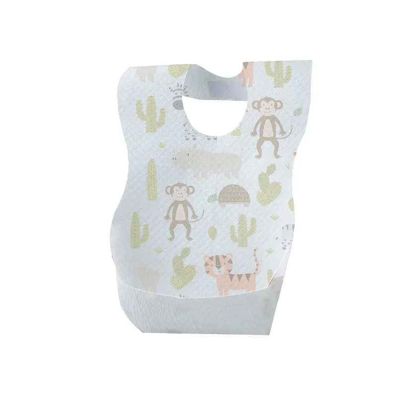 1Piece Disposable Baby Bibs Feeding Apron Cute Girls Boys Cartoon Scarf Travel Bib Collar Burp Cloth | Детская одежда и обувь