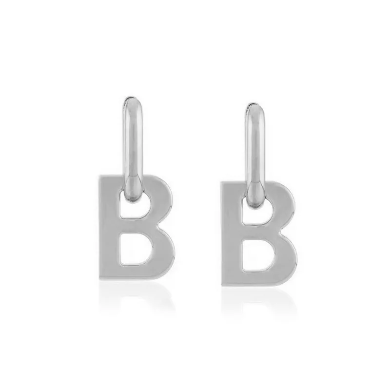 

Rinhoo Stainless Steel Letter B Dangle Earrings Punk Drop Earring for Women Men Gold Silver Color Pendant Earring Party Jewelry