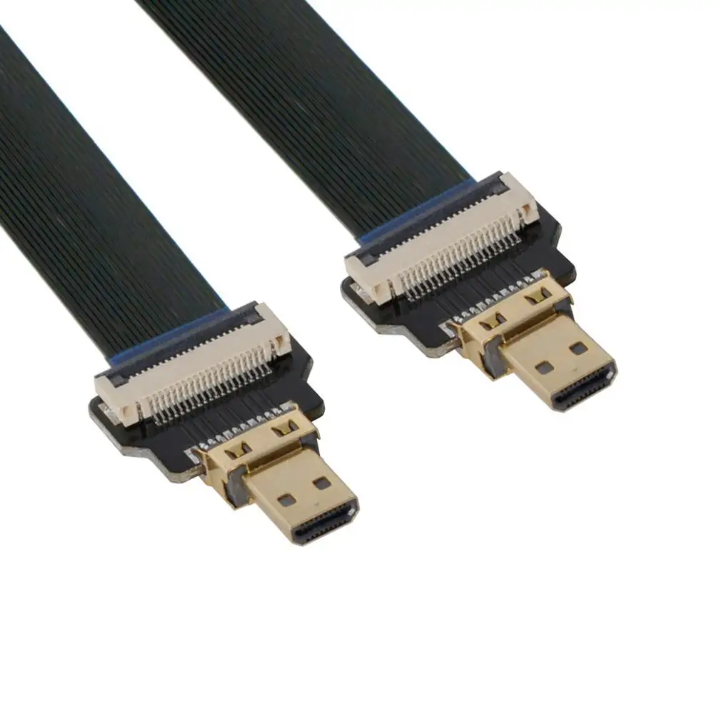 

FPC FPV flat Micro HDMI-compatible Male to Micro HDMI-compatible Male Cable 1080P for FPV HDTV Multicopter Aerial Photography