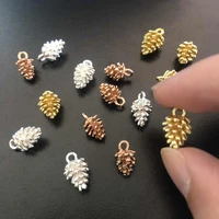 35pcs 12x7mm metal pine cones pendant charms beads for jewelry making diy earrings bracelet neacklace accessories findings