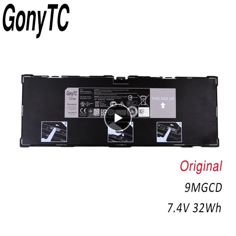 

GONYTC 9MGCD New Original Tablet Battery 312-1453 XRXMG VYP88 451-BBIN XMFY3 For Dell Venue 11 Pro 5130 9MGCD 7.4V 32WH