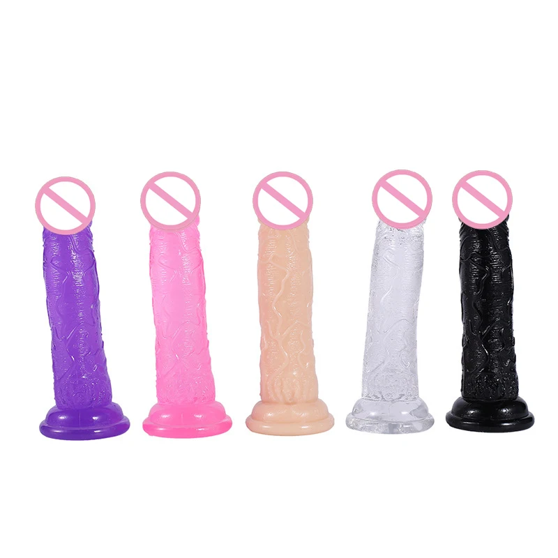 Новые секс-игрушки для взрослых Прозрачный Многоцветный пенис из ТПЭ Женский