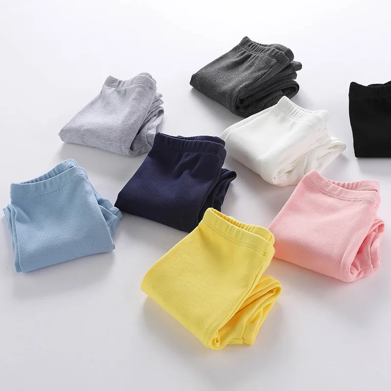 Леггинсы для девочек осенние модные эластичные леггинсы карамельных цветов