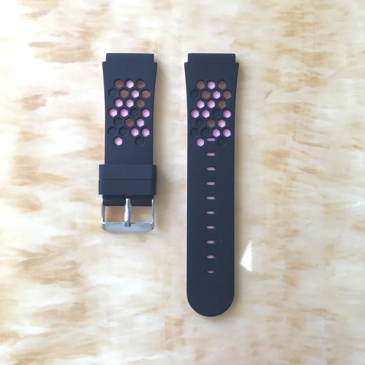 Pink and black Ремешок для часов для смарт-часов, Детские Смарт-браслеты, замена силиконовых наручных ремней для Q528 M05 Y21 Y21S - Цвет: Pink and black