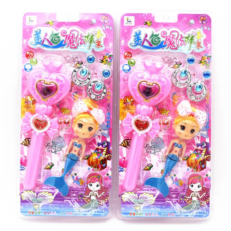 

Mermaid Magic Wand Set Light Up LED Music Fashion for Toy Gifts