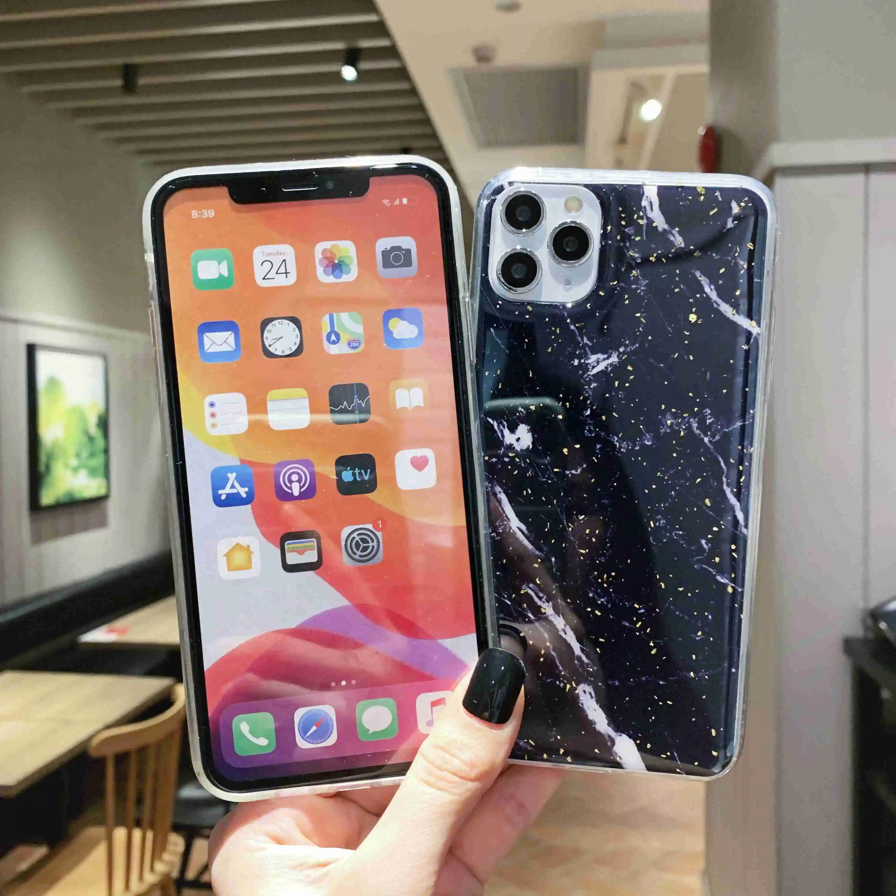 YBD Luxury Colorful Marble Pattern Case for iPhone XR X 11 pro max Coque 7 8 Plus XS Max 6 s Cases | Мобильные телефоны и
