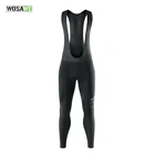 Мужские Зимние флисовые велосипедные комбинезоны WOSAWE, колготки для горного велосипеда с гелевыми вставками, длинные брюки для горного велосипеда, ветрозащитные велосипедные шорты