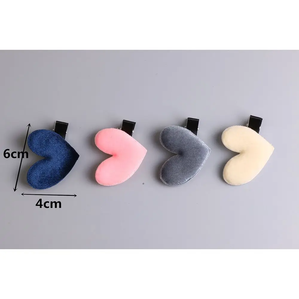 

2 pcs Vintage Velvet Lovely Hairpin Set Korea Style Heart Shape Hair Clips Fashion Barrettes Women Girl Hair Accessories