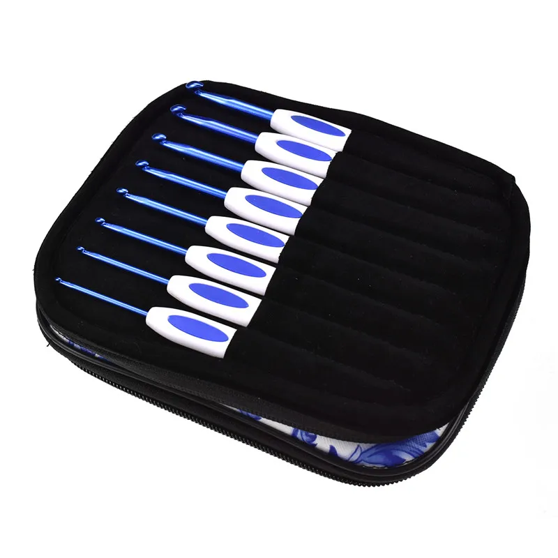 Набор вязальных крючков для женщин комплект из 16 предметов китайский синий