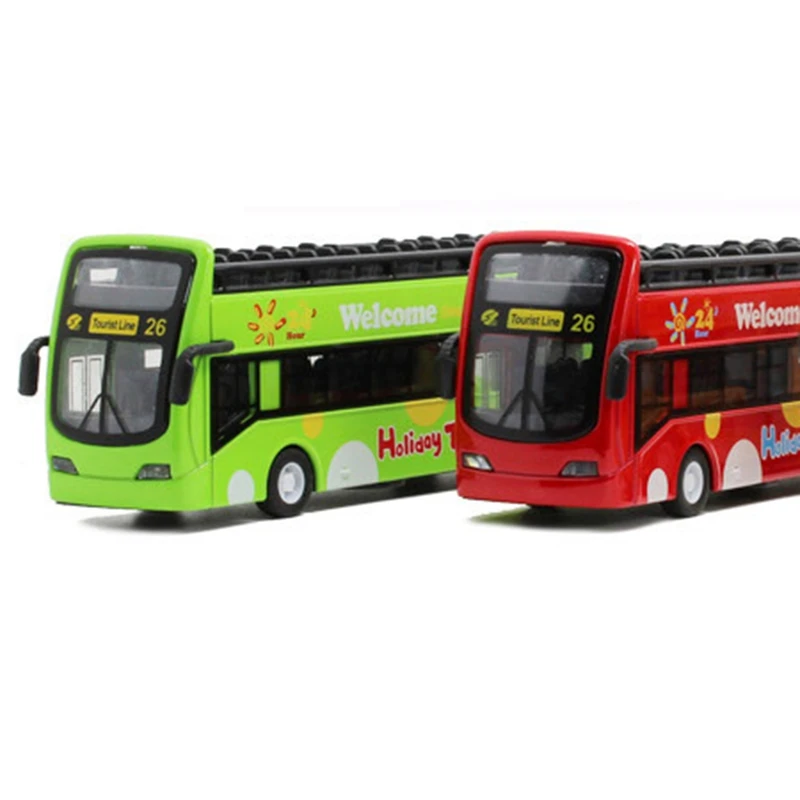 

1:32 Scale Diecast Metal Shuttle Bus Model Boys Gift Alloy Toy with Openable Doors/Music/Light/Pull Back Function
