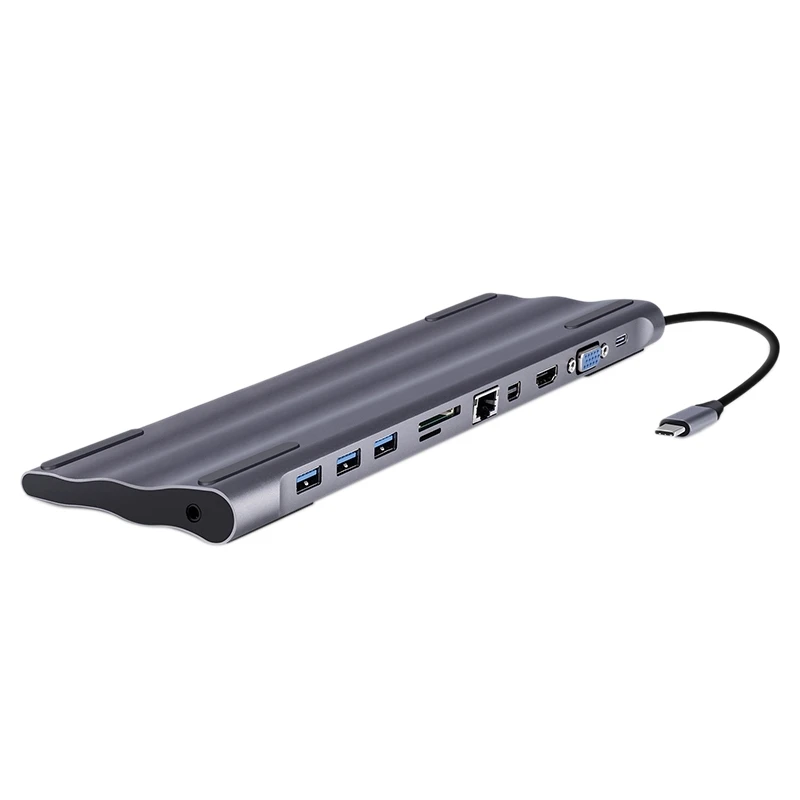 Usb-C док-станция Thunderbolt 3 адаптер 11 в 1 Type C концентратор с Hdmi Rj45 Vga Usb3.0 все одном для