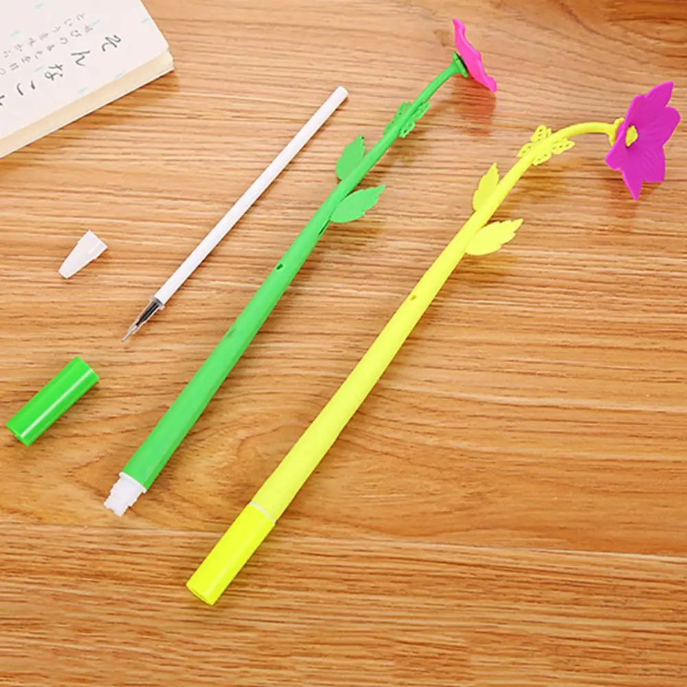 10 шт. инновационный мягкий цветочный мультипликационная гелевая ручка из