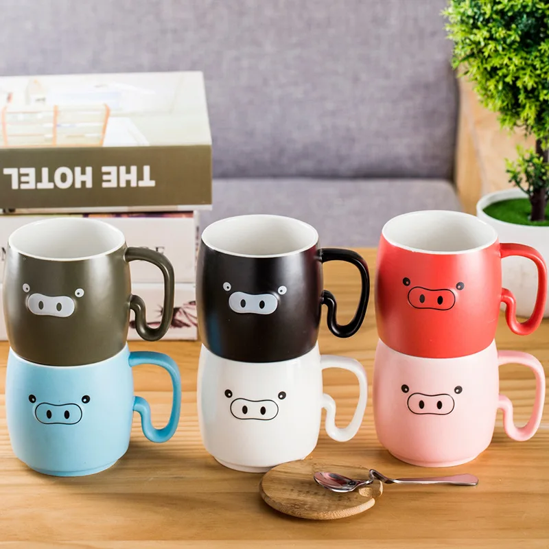 Творческий модные кружка для кофе с молоком милых девочек керамическая чашка