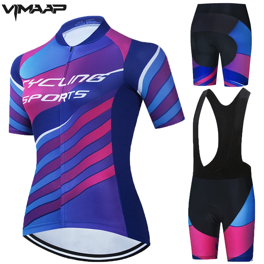 

Женская одежда 2021 профессиональная команда Велоспорт Джерси 5D гелевые велосипедные шорты комплект MTB Ropa Ciclismo летняя велосипедная одежда