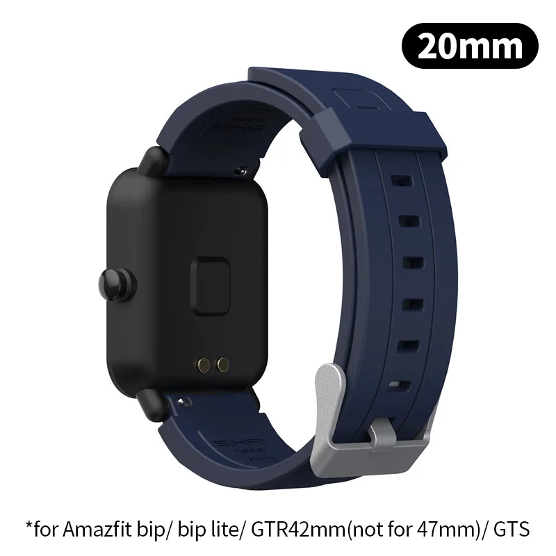 for GTR 42mm bip Для Amazfit bip GTR 42 мм 47 мм GTS Смарт-часы ремешок SIKAI сменный ремешок для xiaomi huami bip lite midong браслет 20 22 мм - Color: for GTR 42mm bip