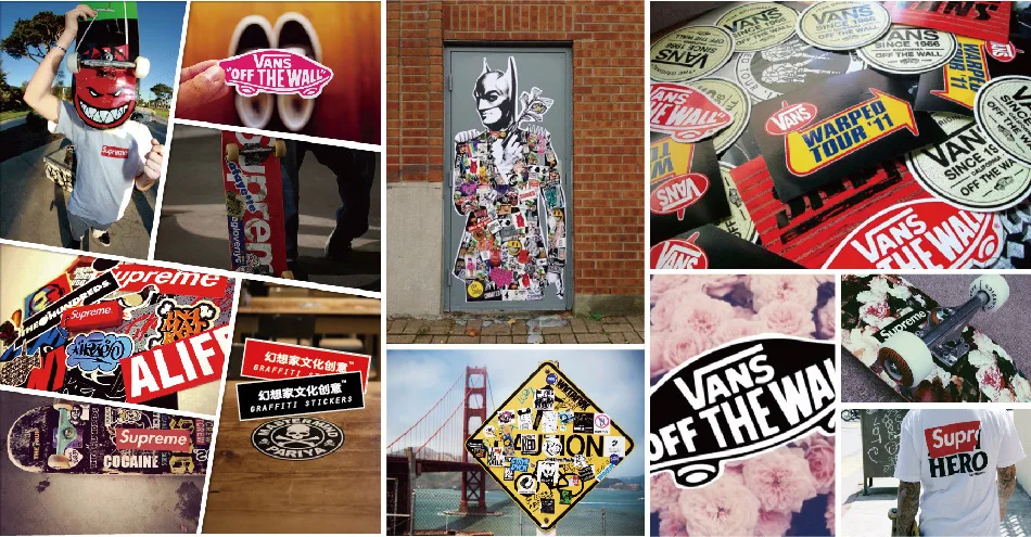 55 Воздушный самолет логотип-стикер компании мультфильмы граффити путешествия популярный логотип скейтборд гитара чемодан наклейки