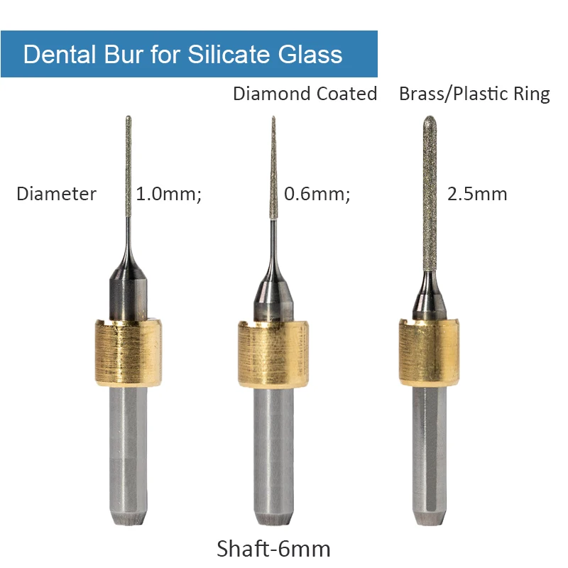 Dental Milling Tool For CNC  Machine  DLC  And DC Type For Zirconia  3pcs/ Lot-Cad Cam  Labs Teeth Material