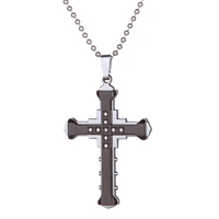 mens punk neck chain pendant cross necklaces aesthetic man gothic stainless steel chains men necklace goth jewelry accessories