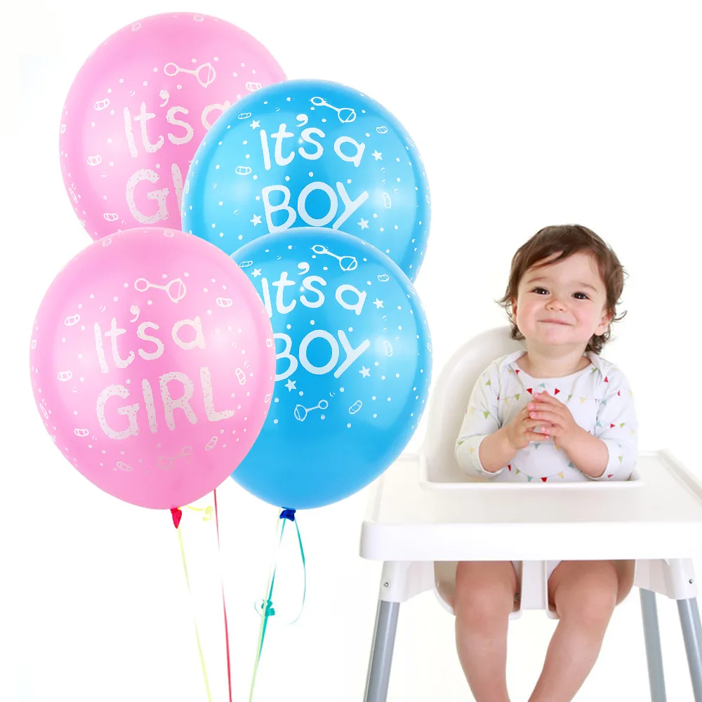

Birthday Party Decorations Gender Reveal Tableware Girl Or Boy Latex Balloon Baby Shower Confetti Balloons Kids Favor Supplies