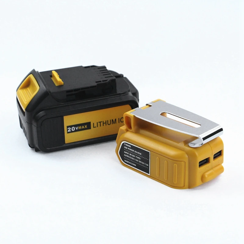 USB конвертер Зарядное устройство для DEWALT с 5A DC Интерфейс 20V ионно-литиевая Батарея
