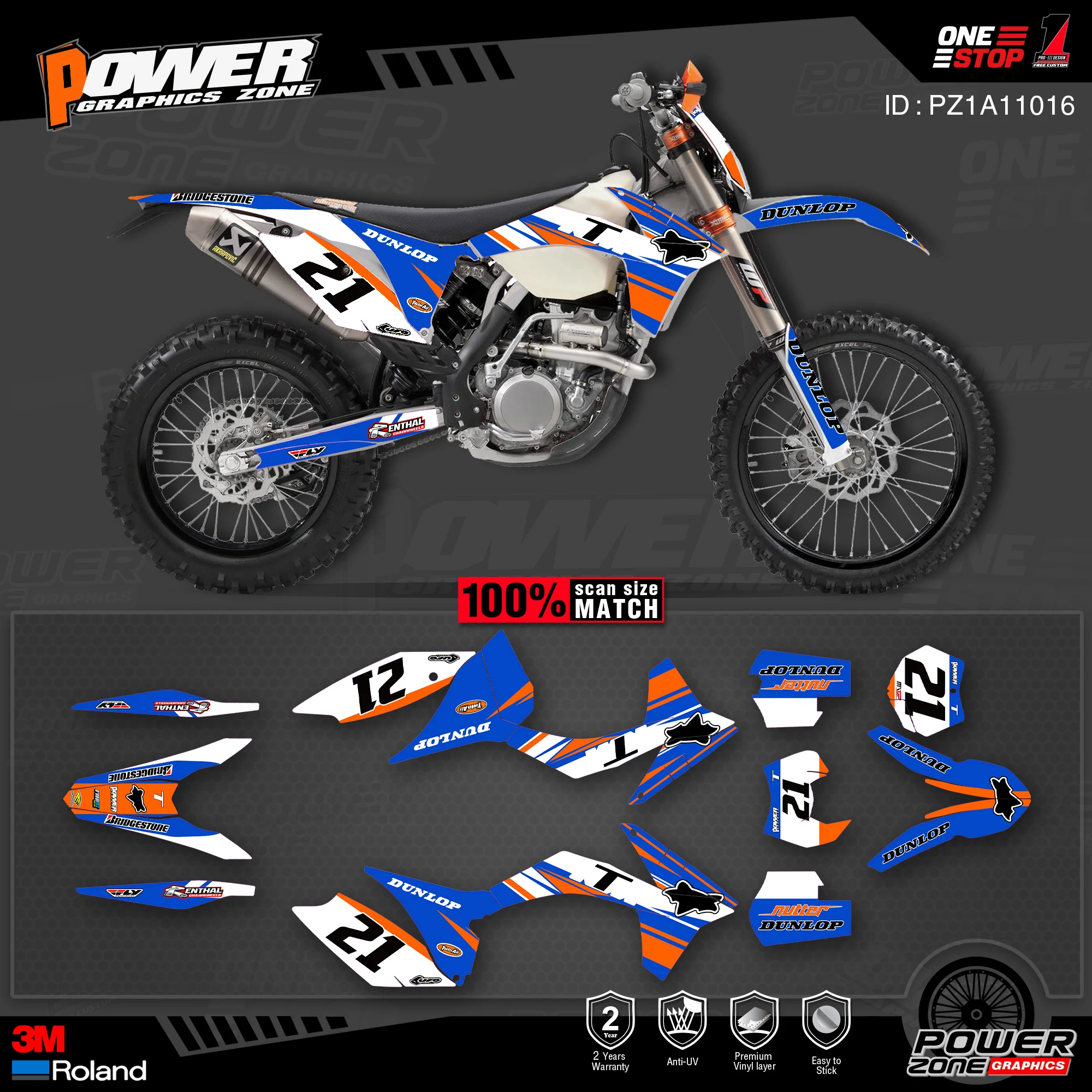 Персонализированные графические фоны PowerZone Team наклейки 3M Набор наклеек для KTM SX SXF